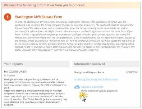 Help Button For File How to Supply Documentation | Articles | HireRight Candidate Support